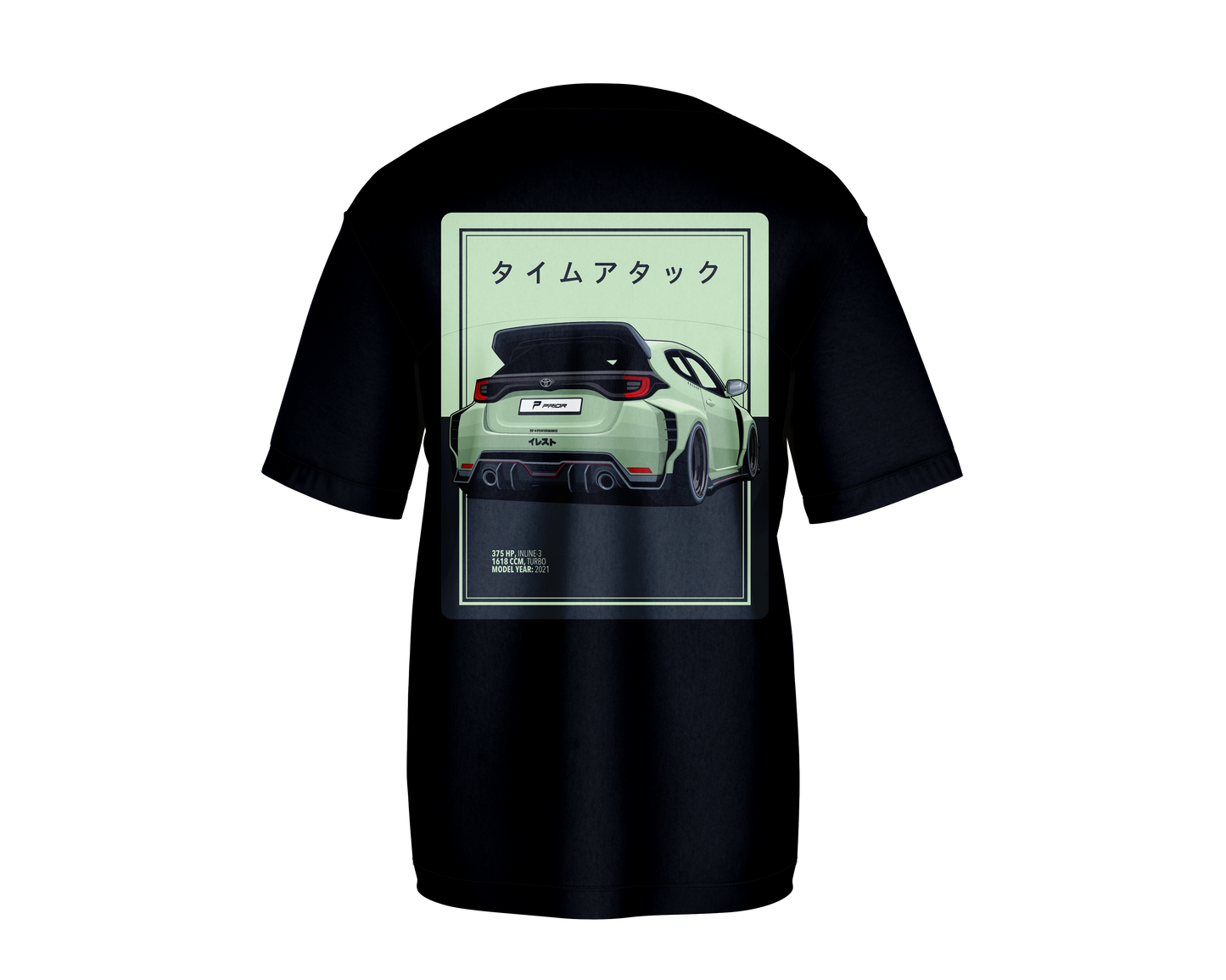 Toyota Yaris GR Black Oversized T-shirt