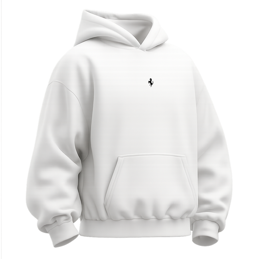 JST Ferrari – White Premium Oversized Streetwear (Limited Drop)